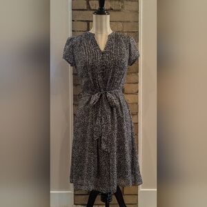 MSK Black and White Printed Dress